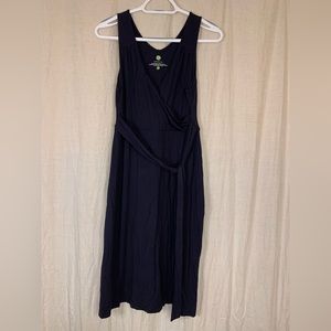 Dakini navy cotton stretch wrap dress - like new